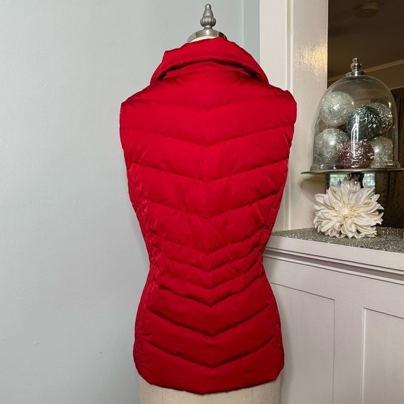 Talbots Red Down Puffer Vest Winter Jacket Coat Size Small - Picture 6 of 11
